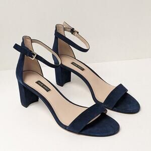 Nine West Pruce Heeled Sandals, Navy, Women's 10.5 M